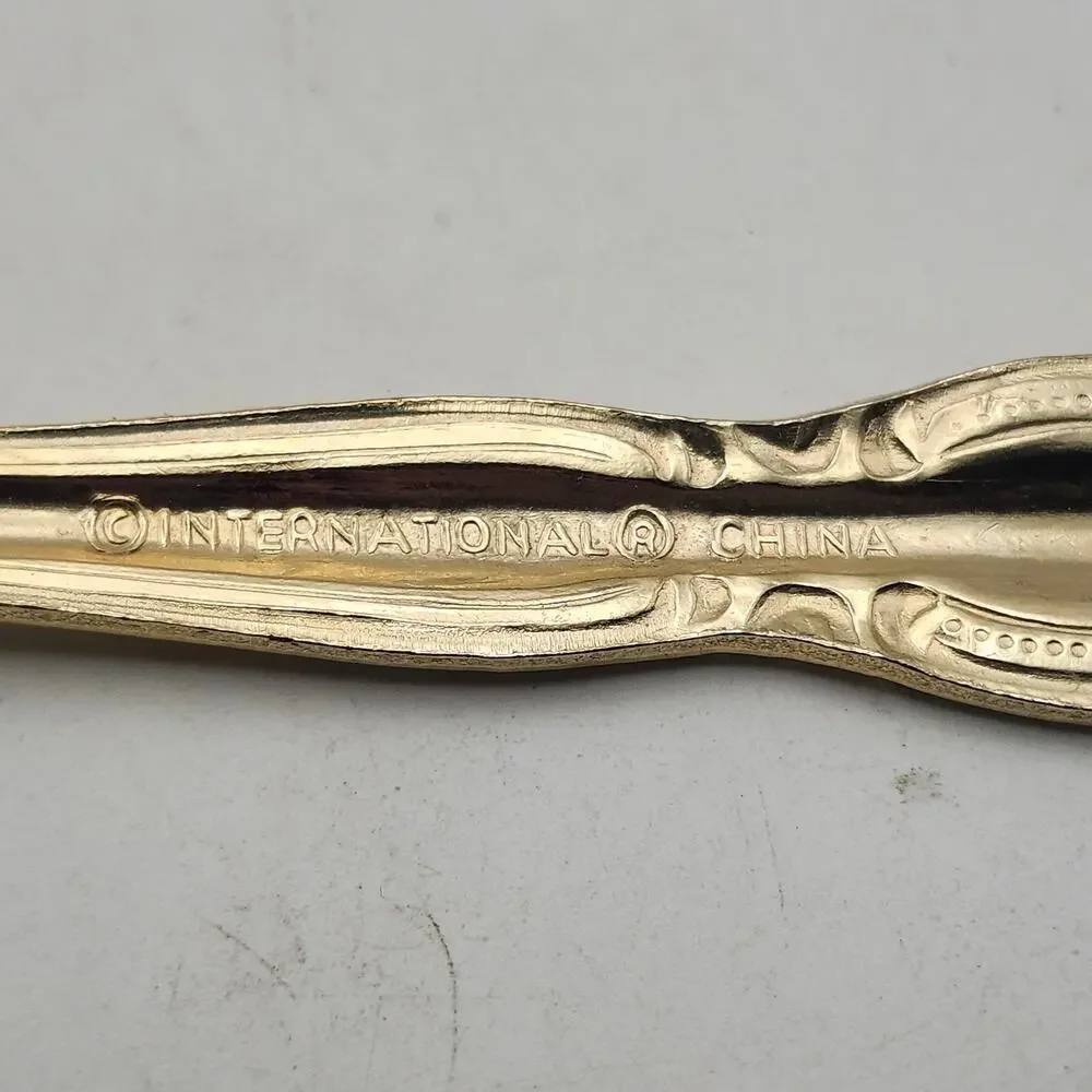 International Silver San Marcos Gold Electroplate Lot 4 Dinner Forks 7 5/8 In